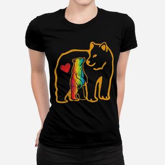 Lgbt Mama Bear Wild Animals Snow Wildlife Lgbtq Community Women T-shirt - Monsterry