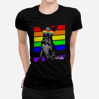 Lgbt Rainbow Flag Gay Pride Chihuahua Women T-shirt - Monsterry UK
