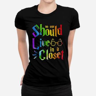 Lgbt Trending No One Should Live In A Closet Women T-shirt - Monsterry