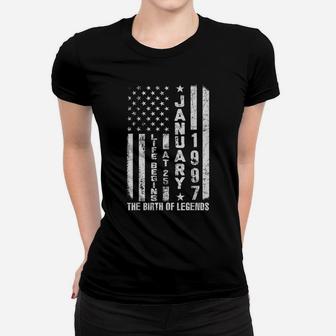 Life Begins At 25 Born In January 1997 The Year Of Legends Women T-shirt | Crazezy AU