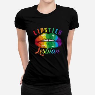 Lipstick Lesbian Cool Colored Lips Lgbt Women T-shirt | Crazezy DE