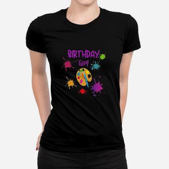 Little Artist Paint Splatter Birthday Girl Women T-shirt | Crazezy CA