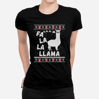 Llama Ugly Christmas Sweatshirt Sweater Gift Men Women Kids Women T-shirt | Crazezy