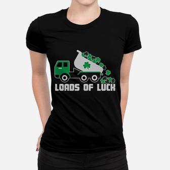 Loads Of Luck St Patricks Day Tractor Clover Women T-shirt | Crazezy UK