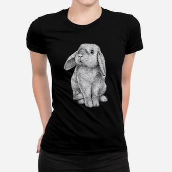 Lop Eared Bunny Rabbit Cute Women T-shirt | Crazezy