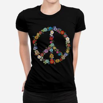 Love And Peace Flower Hippie Lover Beautiful Cute Funny Gift Women T-shirt | Crazezy DE