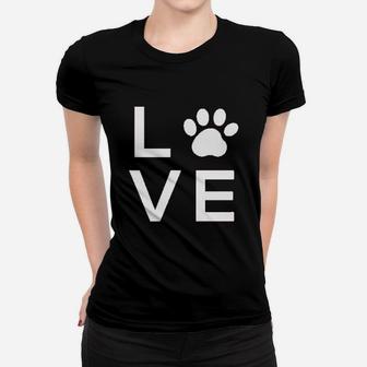 Love Dog Paw Women T-shirt | Crazezy