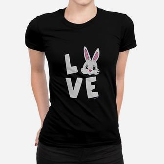 Love Easter Bunny Head Egg Hunt Women T-shirt | Crazezy