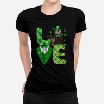 Love Ferret Leprechaun Irish Shamrockin St Patrick Day Women T-shirt | Crazezy CA