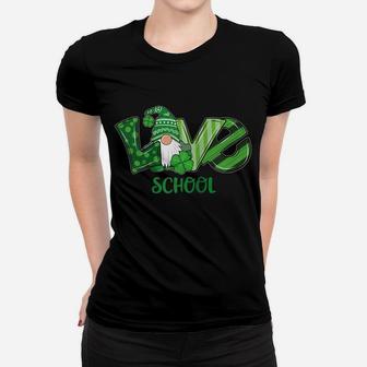 Love Gnome School St Patricks Day Teacher Or Student Raglan Baseball Tee Women T-shirt | Crazezy CA