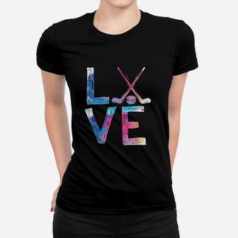 Love Ice Hockey Women T-shirt | Crazezy