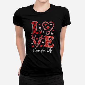 Love Nurse Valentine Caregiver Life Women T-shirt - Monsterry DE