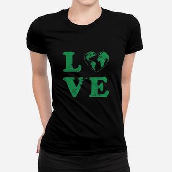 Love Planet Earth Cute Environmental Awareness Women T-shirt - Thegiftio UK