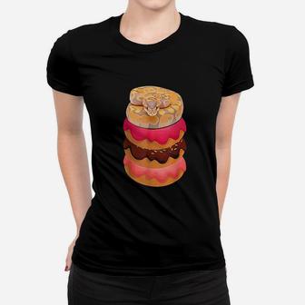 Lovers Ball Python With Doughnuts Women T-shirt | Crazezy