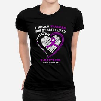 Lupus Awareness Shirt - I Wear Purple For My Best Friend Women T-shirt | Crazezy