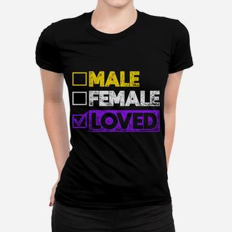 Male Female Loved Genderqueer Genderfluid Lgbt Non Binary Women T-shirt | Crazezy
