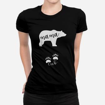 Mama With Bear Paw Women T-shirt | Crazezy
