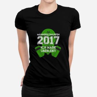 Männerschnupfen 2017 Überlebt Frauen Tshirt, Lustiger Spruch Männer Gesundheit - Seseable