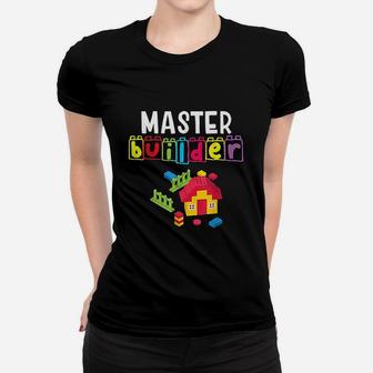 Master Builder Building Blocks Brick Builders Toys Women T-shirt | Crazezy CA