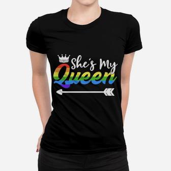 Matching Lesbian Couple Gift Her Queen Girlfriend Lgbt Pride Women T-shirt - Monsterry DE