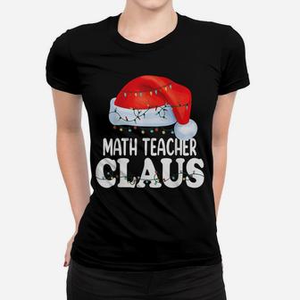 Math Teacher Santa Claus Christmas Funny Matching Costume Women T-shirt | Crazezy DE
