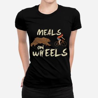 Meals On Wheels Cycling & Nature Design For Mountain Biker Women T-shirt | Crazezy UK