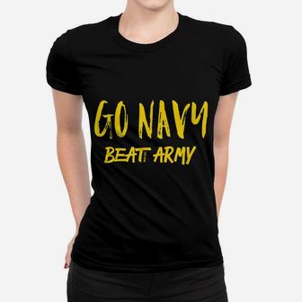Mens Blue Gold "Go Navy Beat Army" T-Shirt Women T-shirt | Crazezy UK