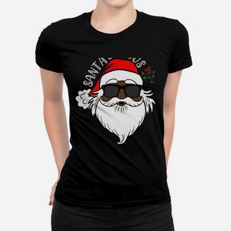 Mens Christmas Xmas African American Santa Claus Shirt Guys Sweatshirt Women T-shirt | Crazezy