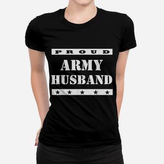 Mens Proud Army Husband T Shirt Usa Patriotic Military Shirt Women T-shirt | Crazezy