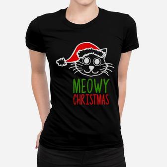 Meowy Chrismtas Meowy Catmas Cats Cat Xmas Women T-shirt - Monsterry DE