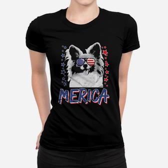 Merica Papillon Dog 4Th Of July Usa Gift Women T-shirt - Monsterry UK