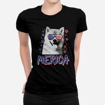 Merica Shiba Inu Dog 4Th Of July Usa Gift Women T-shirt - Monsterry AU