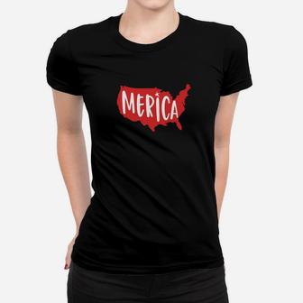Merica Usa Patriotic 4th Of July Flag Labor Memorial Day Premium Women T-shirt - Thegiftio UK
