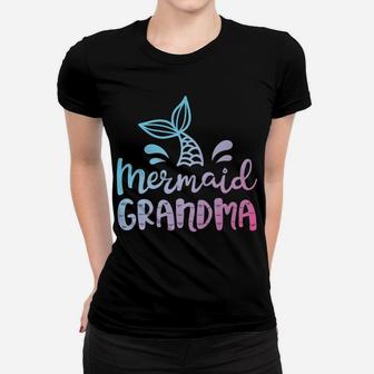 Mermaid Grandma Funny Grandmother Family Matching Birthday Women T-shirt | Crazezy UK