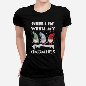 Merry Christmas Chillin With My Gnomies Gnome Sweatshirt Women T-shirt | Crazezy AU