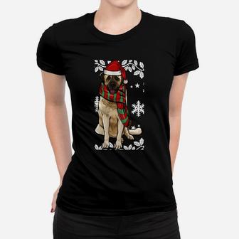 Merry Christmas Ornament Anatolian Shepherd Dog Xmas Santa Sweatshirt Women T-shirt | Crazezy UK