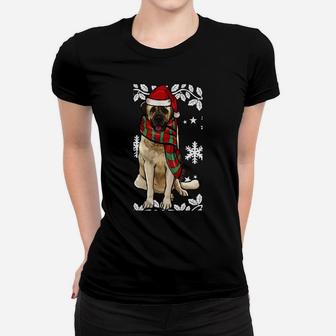 Merry Christmas Ornament Anatolian Shepherd Dog Xmas Santa Women T-shirt | Crazezy UK