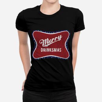 Merry Drinksmas Vintage Beer Ugly Christmas Sweatshirt Women T-shirt | Crazezy DE