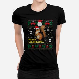 Merry Squirrelmas Ugly Xmas Women T-shirt - Monsterry