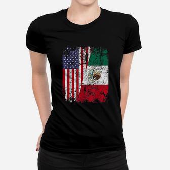 Mexico American Flag Women T-shirt - Thegiftio UK