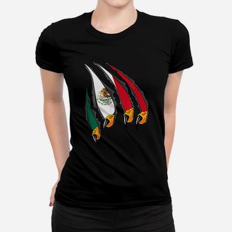 Mexico Patriotic American Eagle Claws With Mexican Flag Women T-shirt | Crazezy DE