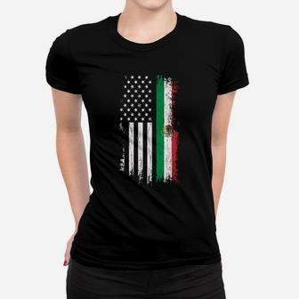 Mexico Usa Grown Roots - Mexican American Flag Women T-shirt | Crazezy