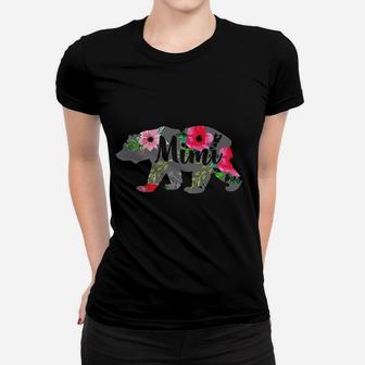 Mimi Mama Bear Grandma Gift Floral Women T-shirt | Crazezy AU