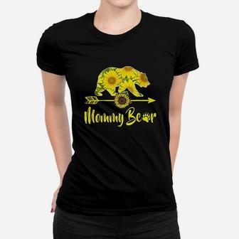 Mommy Bear Sunflower Women T-shirt | Crazezy