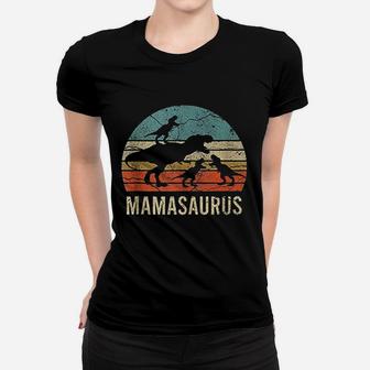 Mommy Mom Mama Dinosaur Funny 3 Three Kids Mamasaurus Gift Women T-shirt | Crazezy UK