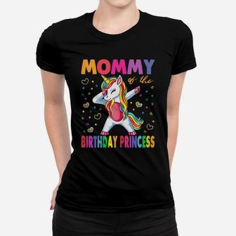 Mommy Of The Birthday Princess Mother Girl Unicorn Birthday Women T-shirt | Crazezy UK