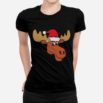 Moose Christmas Hat Moose Merry Christmoose Merry Christmas Women T-shirt | Crazezy AU