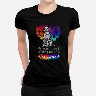 My Heart Is Held By The Paws Of A Dalmatian Women T-shirt - Monsterry AU