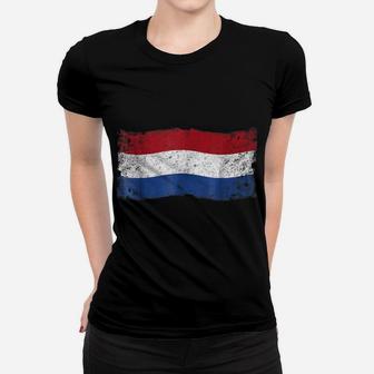 Netherlands Dutch Vintage National Flag Retro Tshirt Women T-shirt | Crazezy