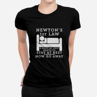 Newtons Law A Body At Rest Women T-shirt | Crazezy